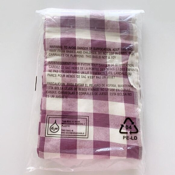 Kate Quinn Organics Orchid Gingham Single Layer Swaddle Blanket - Picture 3 of 3